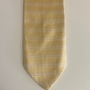 Brooks Brothers Gold and White Striped Tie